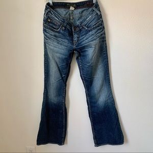 Silver Aiko Bootcut Jeans Size 28